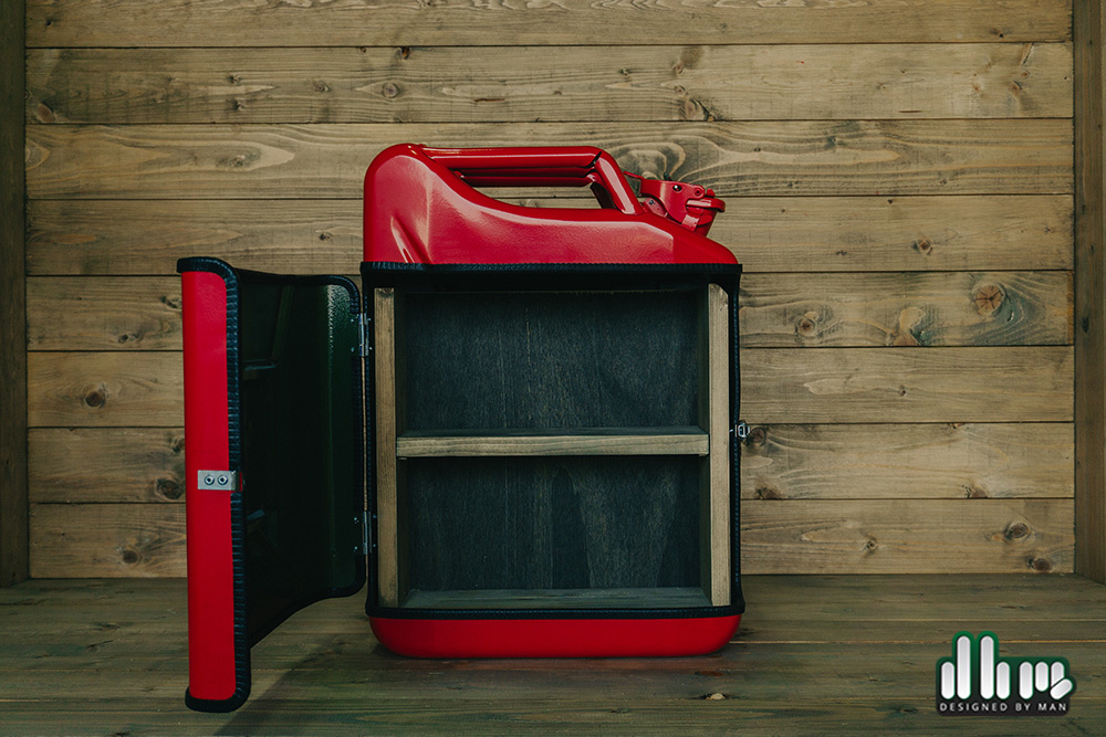 Jerrycan Kast Basic Plus - Rood - Opvallend en Praktisch - Multifunctioneel Opbergmeubel - Uniek Design