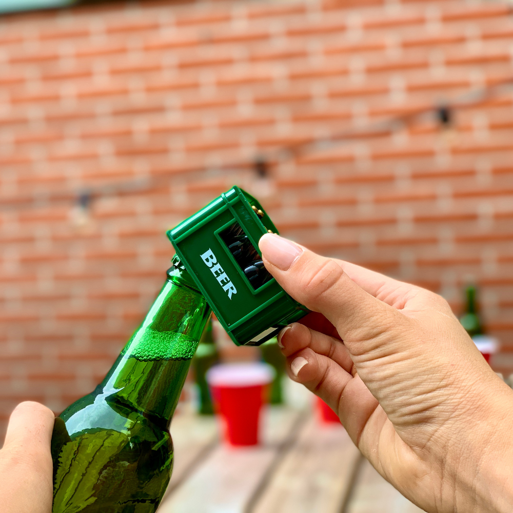 Bottle opener with magnet, Beer Crate-Groen