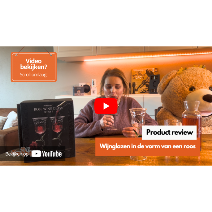 Wijnglazen in de vorm van een roos youtube video megagadgets product review