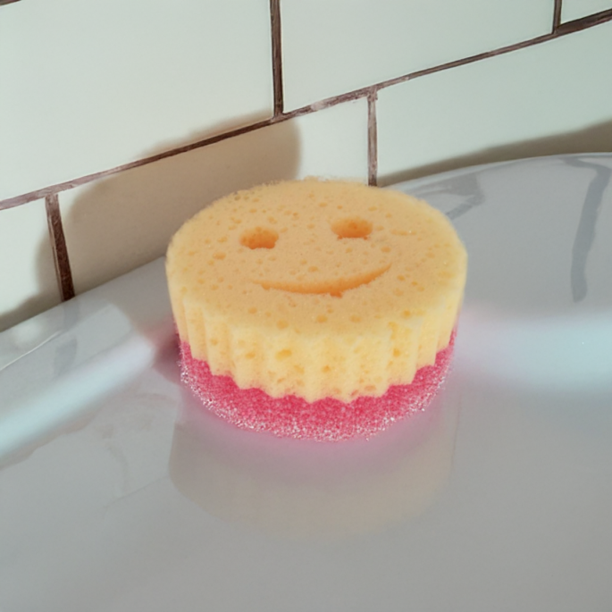 Dubbelzijdige Smile Spons – Zachte en Schurende Kant - Scrub Bobby