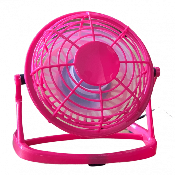 Desktop ventilator met USB kabel - Roze - Compact formaat - Desktop fan with USB cable 